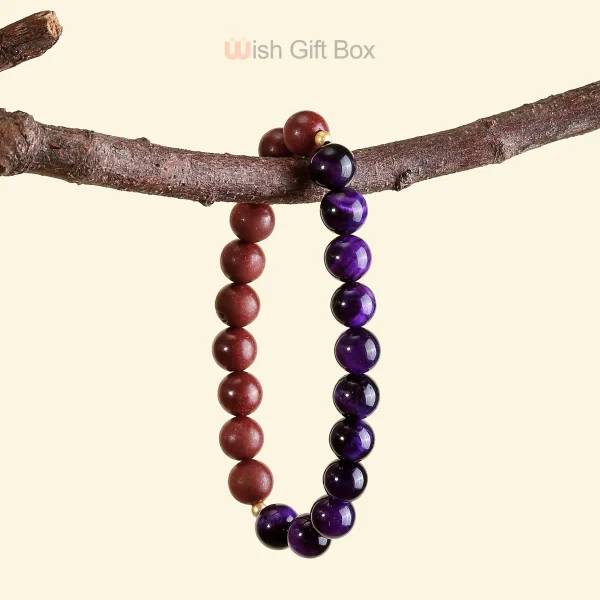 Aromatic Fire Element & Amethyst Bracelet
