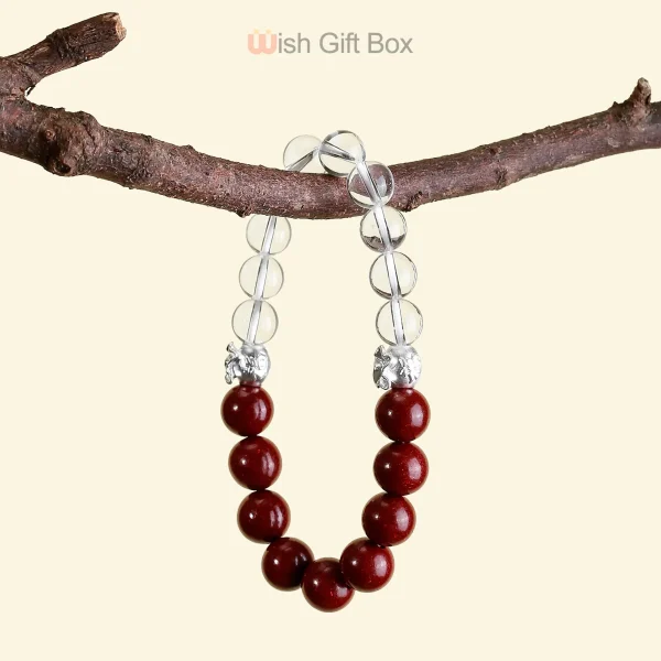 Aromatic Fire & White Crystal Energy Bracelet