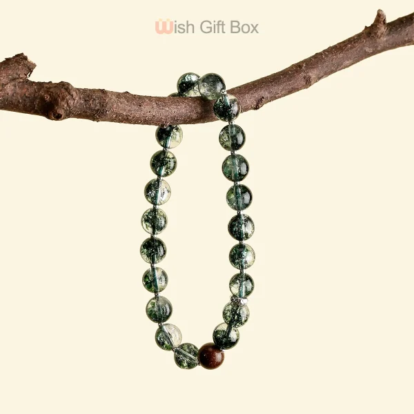 Aromatic Earth Energy Bracelet with Green Phantom