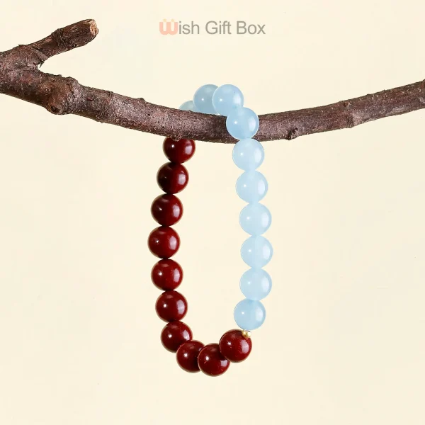 Blue Crystal & Fire Element Scented Bracelet