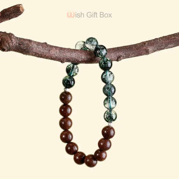 Aromatic Earth Element & Green Phantom Crystal Bracelet