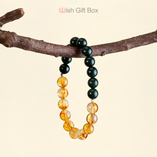 Aromatic Wood Element & Citrine Bracelet