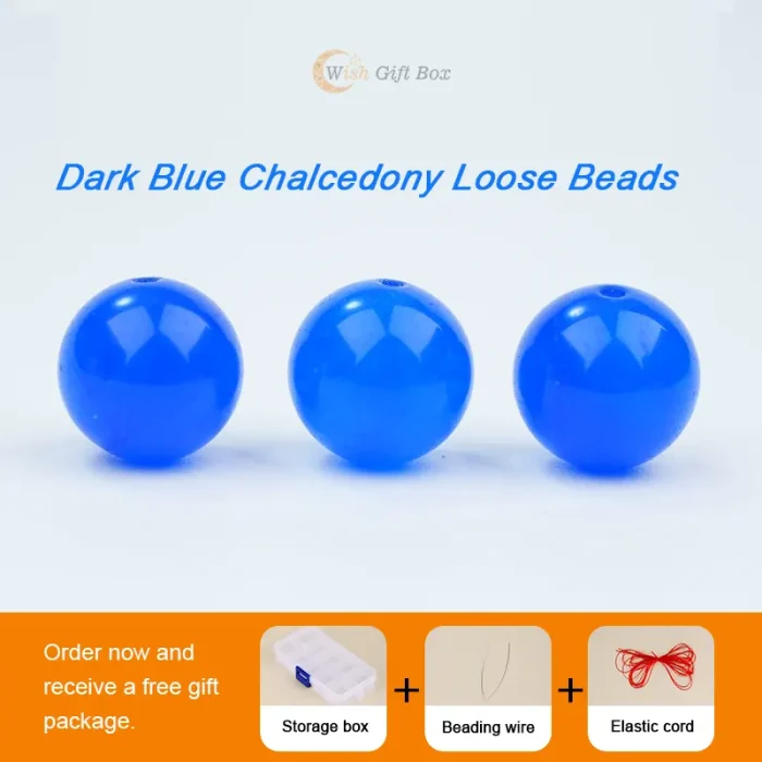 Deep Blue Chalcedony Loose Beads