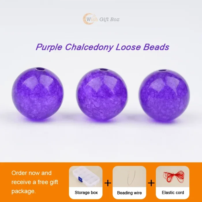 Purple Chalcedony Beads