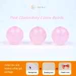 pink chalcedony loose beads