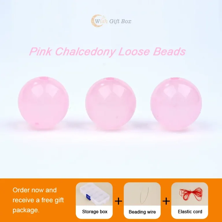 pink chalcedony loose beads