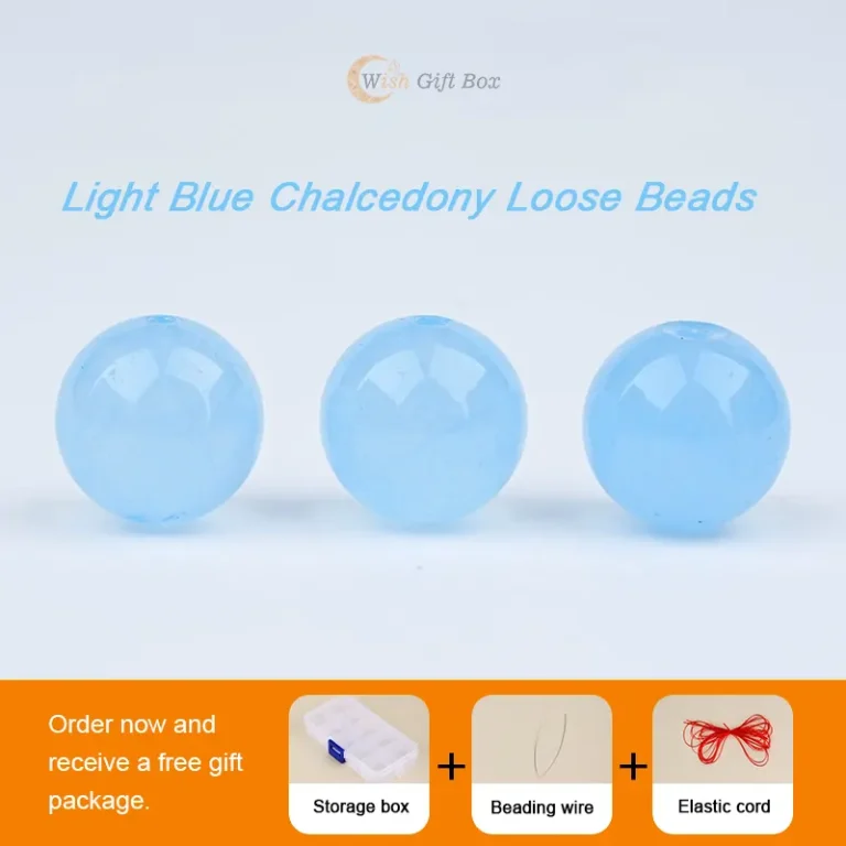 Light Blue Chalcedony Beads