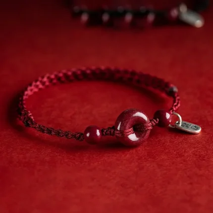 Cinnabar Red String Bracelet/Anklet for Peace and Health