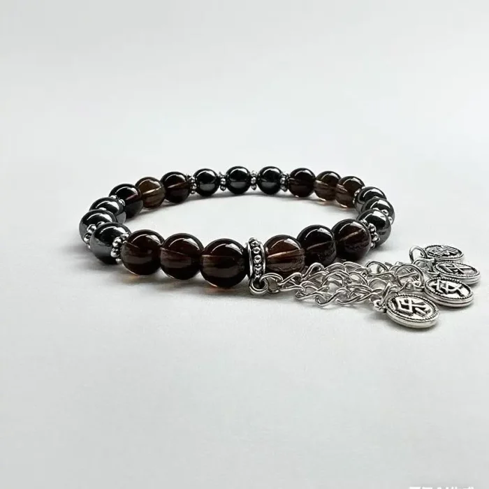 Smoky Quartz & Hematite Bracelet