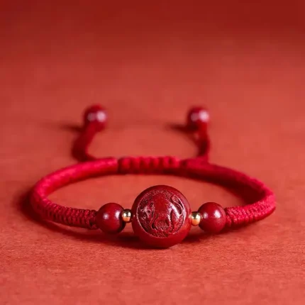 Cinnabar Zodiac Red String Bracelet