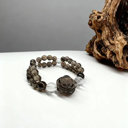 Tea Quartz Rose Double-Layer Bracelet | Balance · Prosperity · Grace