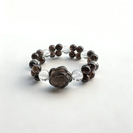 Tea Quartz Rose Double-Layer Bracelet | Balance · Wealth · Grace